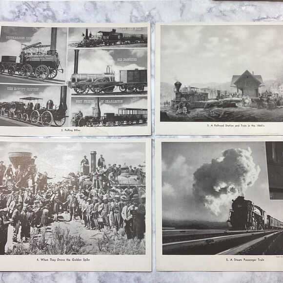Vintage 1940s Railroad Train Educational Photo Print Set 1-56 - Picture 6 of 11